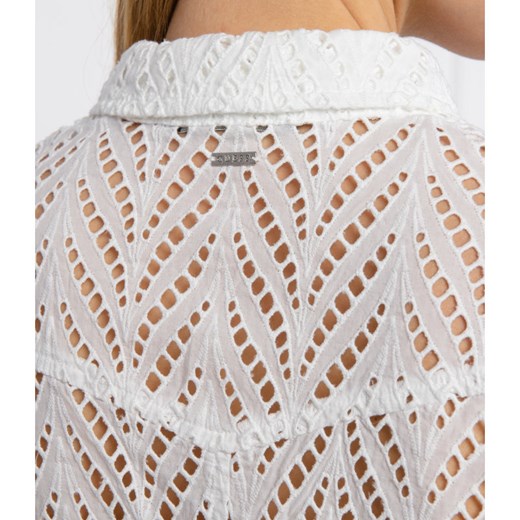 GUESS JEANS Koronkowa bluzka PHOEBE | Cropped Fit XS okazja Gomez Fashion Store