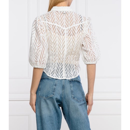 GUESS JEANS Koronkowa bluzka PHOEBE | Cropped Fit XS wyprzedaż Gomez Fashion Store