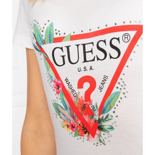 GUESS JEANS T-shirt SS CN NORA TEE | Slim Fit L wyprzedaż Gomez Fashion Store