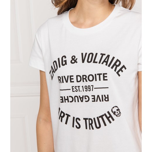 Zadig&Voltaire T-shirt walk blason | Regular Fit Zadig&voltaire XS wyprzedaż Gomez Fashion Store
