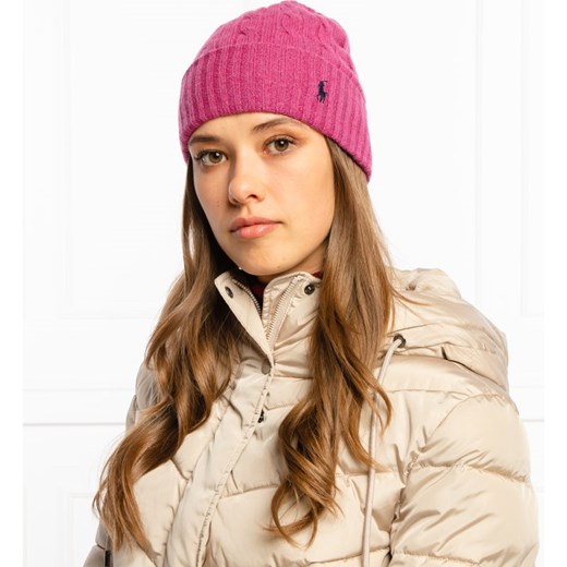 POLO RALPH LAUREN Wełniana czapka | z dodatkiem kaszmiru Polo Ralph Lauren Uniwersalny Gomez Fashion Store okazja