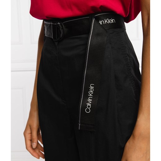 Calvin Klein Spodnie SILKY | Regular Fit Calvin Klein 40 okazja Gomez Fashion Store