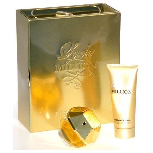 Paco Rabanne Lady Million W Zestaw perfum Edp 80ml + 100ml Balsam e-glamour brazowy balsamy