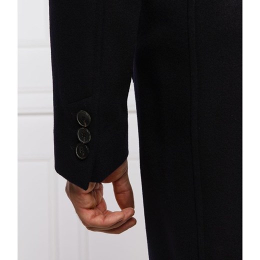 BOSS Wełniany płaszcz H-Hyde Standup 214 | z dodatkiem kaszmiru 46 wyprzedaż Gomez Fashion Store