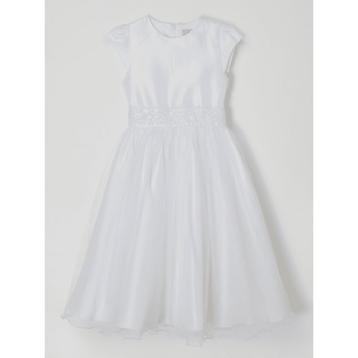 Sukienka dziewczęca Une Hautre Couture biała letnia 