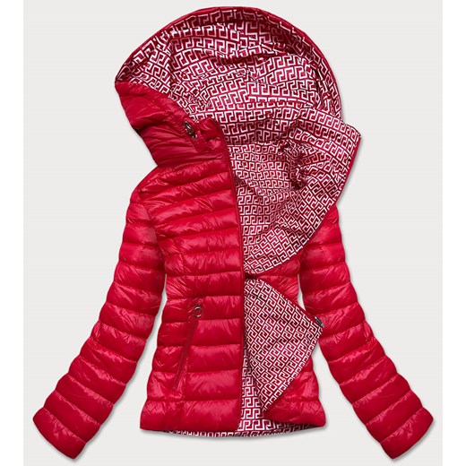 Pikowana kurtka dwustronna damska czerwona (b9775-4) ze sklepu goodlookin.pl w kategorii Kurtki damskie - zdjęcie 128126783
