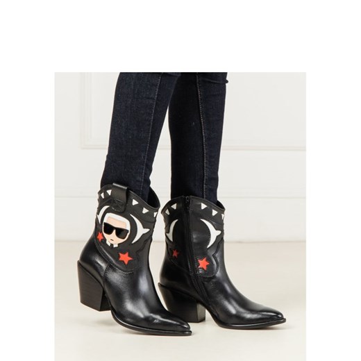 Karl Lagerfeld Skórzane kowbojki KAVALIER Ranch Karl Lagerfeld 37 Gomez Fashion Store okazja