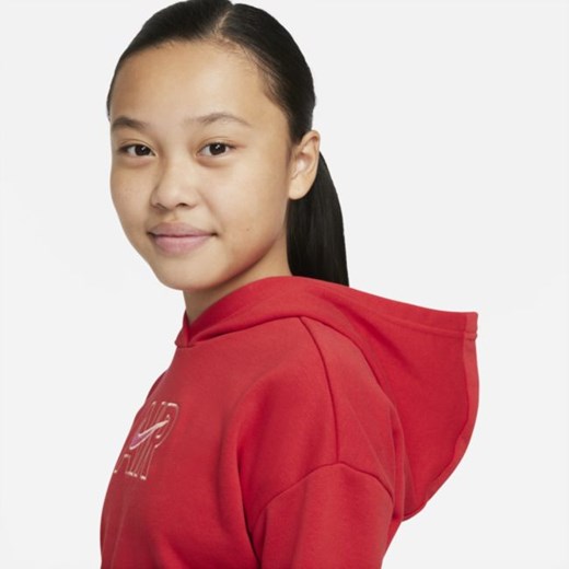 Dzianinowa bluza z kapturem o skróconym kroju dla dużych dzieci (dziewcząt) Nike Nike S okazyjna cena Nike poland