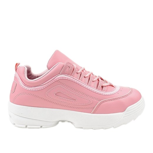 Różowe obuwie sportowe sneakersy GL808 40 ButyModne.pl