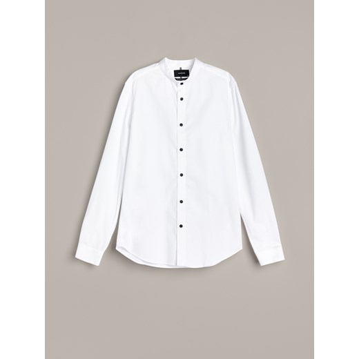 Reserved - Koszula super slim fit ze stójką - Biały Reserved M promocja Reserved
