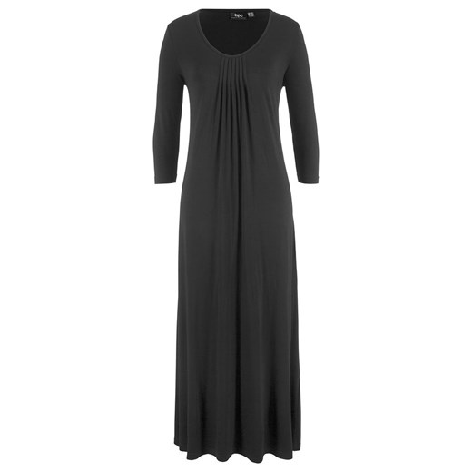 Długa sukienka ze stretchem, o linii litery A, rękawy 3/4 | bonprix 56/58 bonprix