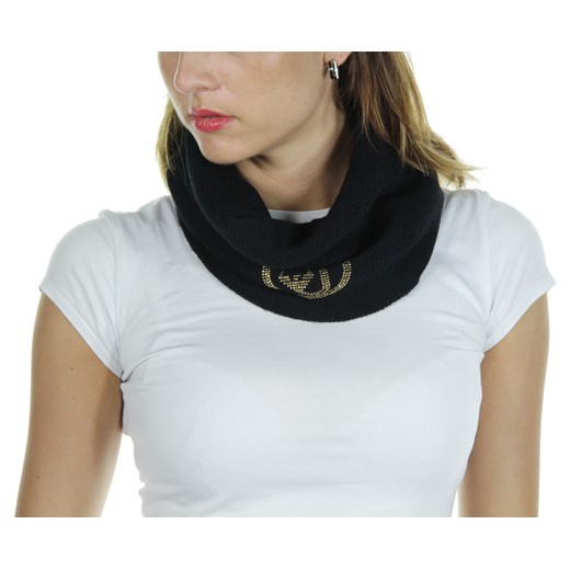 KOMIN ARMANI JEANS Z541L G2 12 WOMAN SCARF BLACK riccardo czarny błyszcząca