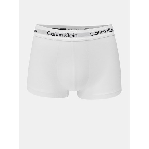 Calvin Klein biały 3 pack bokserów 3 Pack Lo Rise Trunk z białą gumą - XL Calvin Klein XL wyprzedaż Differenta.pl
