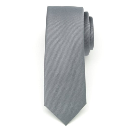 Wąski szary krawat w prążek Willsoor Willsoor
