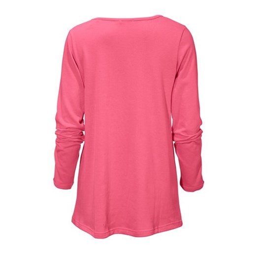 Bluzka koralowy róż halens-pl rozowy bluzka