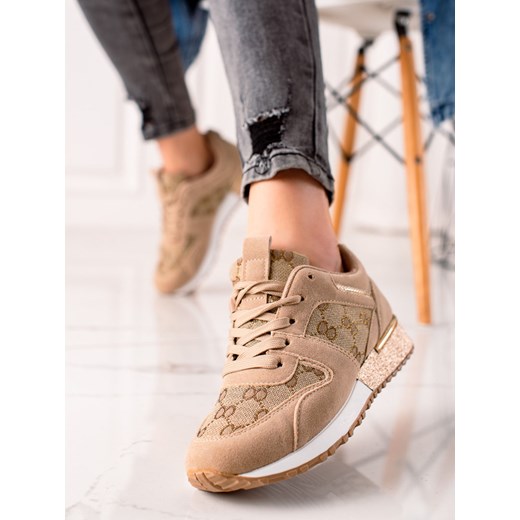 Buty sportowe damskie CzasNaButy sneakersy wiązane na płaskiej podeszwie 