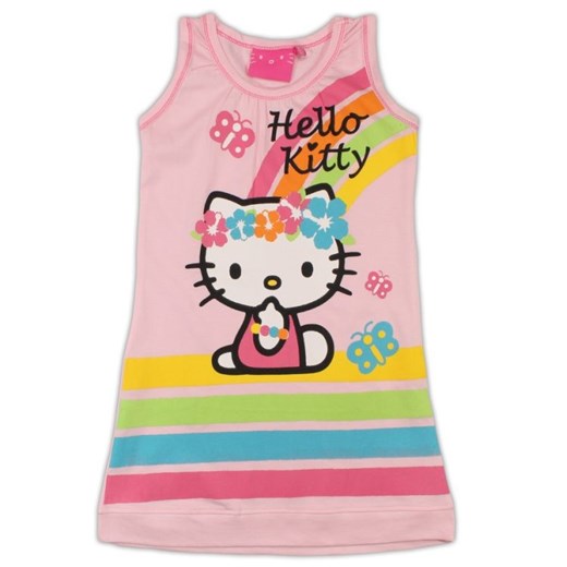 EplusM, Sukienka bez rękawów, Hello Kitty, rozmiar 116/122 - Wyprzedaż - ubrania i buty nawet do -50% taniej! smyk-com rozowy Hello Kitty