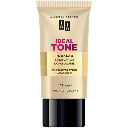 AA Make Up Ideal Tone foundation perfekcyjne dopasowanie 105 sand 30 ml Oceanic_SA