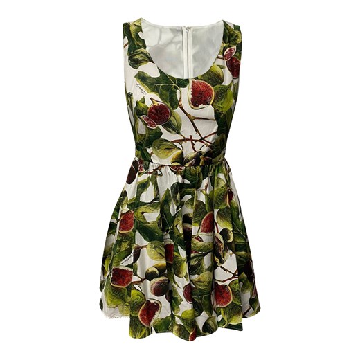 Sukienka Dolce & Gabbana zielona bez rękawów casual mini bawełniana