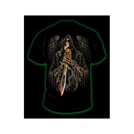 Koszulka świecąca w ciemności marki Rock Eagle - ANIOŁ ŚMIERCI rockzone-pl czarny kolorowe