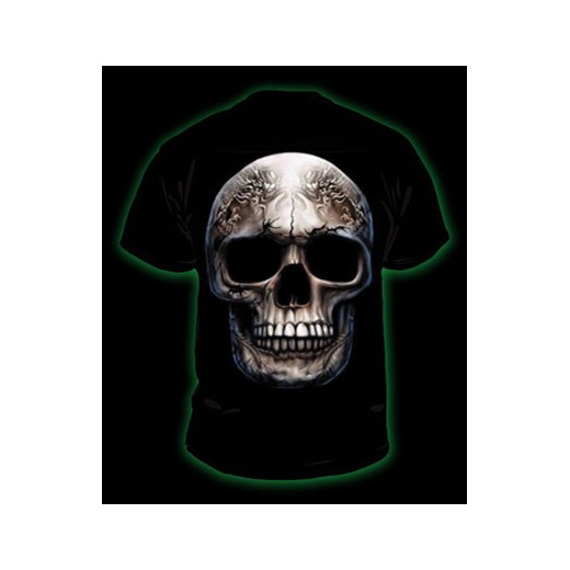 Koszulka świecąca w ciemności marki Rock Eagle - CZASZKA rockzone-pl czarny kolorowe