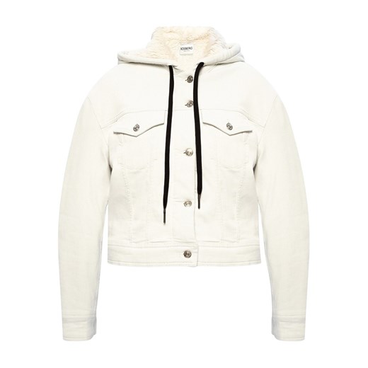 Iceberg kurtka damska casual krótka z kapturem z jeansu 