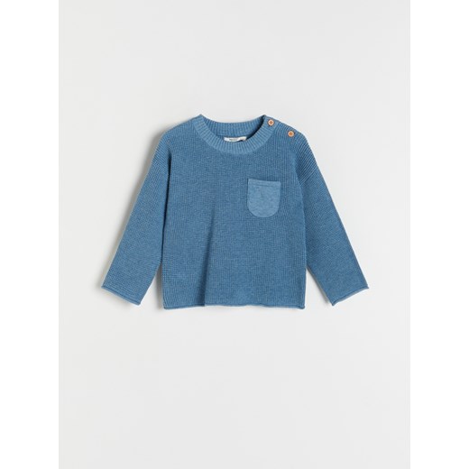 Reserved - Bawełniany sweter - Niebieski Reserved 86 okazyjna cena Reserved