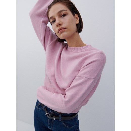 Reserved - Sweter z wiskozą - Różowy Reserved L promocyjna cena Reserved