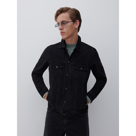 Reserved - Jeansowa kurtka z kieszeniami - Szary Reserved XL okazja Reserved