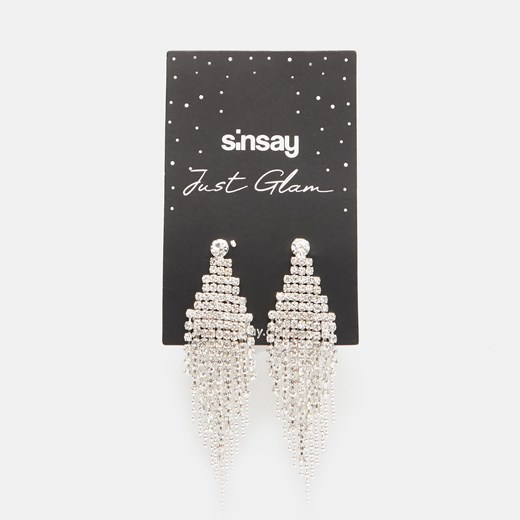 Sinsay - Kolczyki - Srebrny Sinsay Jeden rozmiar okazja Sinsay