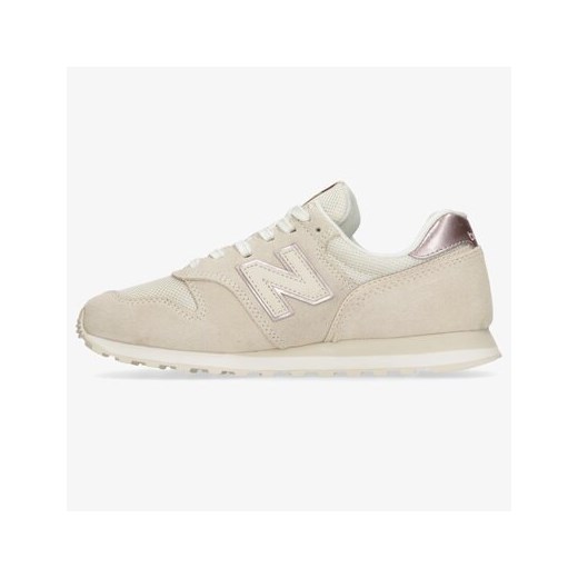 Buty sportowe damskie New Balance beżowe płaskie na wiosnę sznurowane