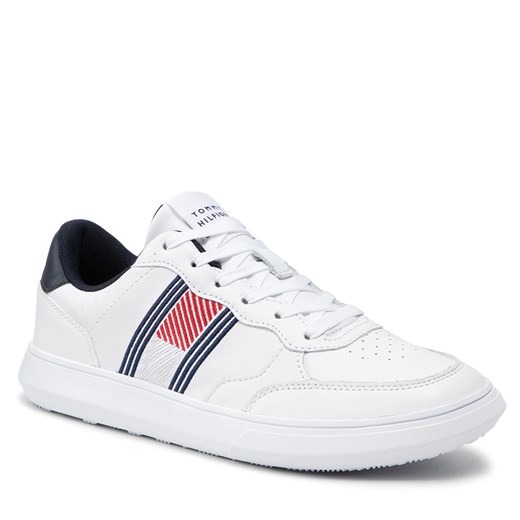 Białe buty sportowe męskie Tommy Hilfiger wiązane 