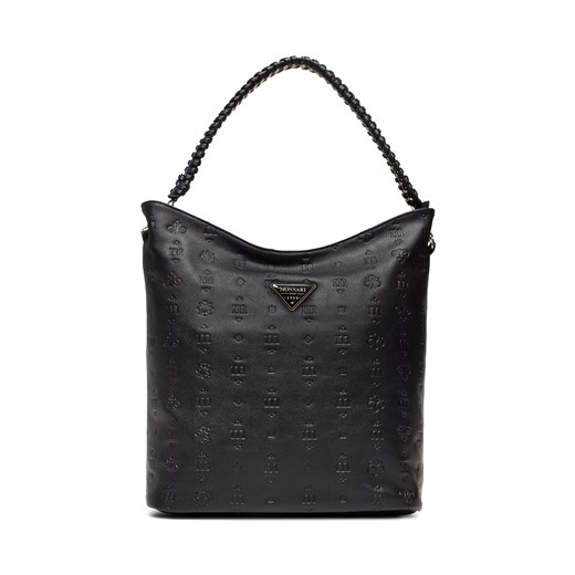 Shopper bag MONNARI elegancka duża na ramię czarna 
