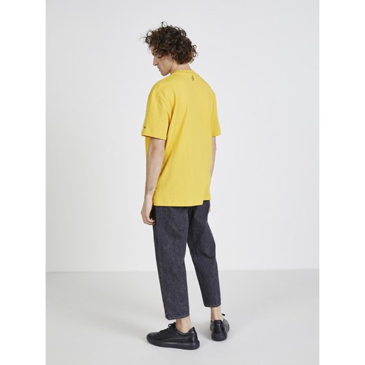 T-shirt męski żółty Puma z krótkimi rękawami 