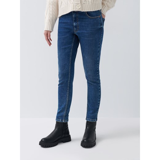 Jeansy skinny fit z niskim stanem - Niebieski House 32 okazyjna cena House