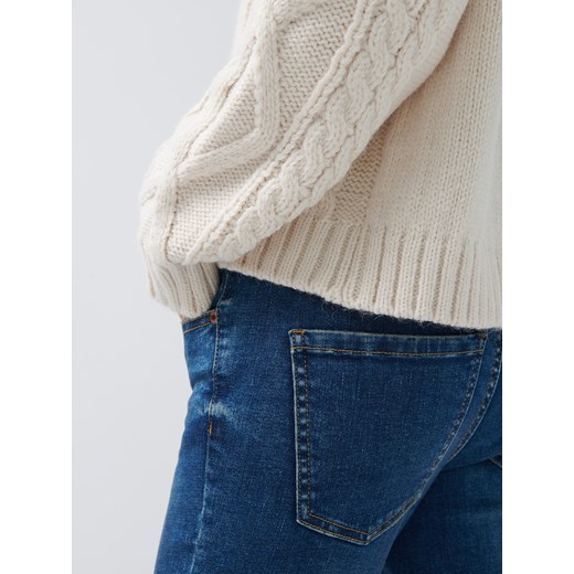 Jeansy skinny fit z niskim stanem - Niebieski House 44 House promocyjna cena