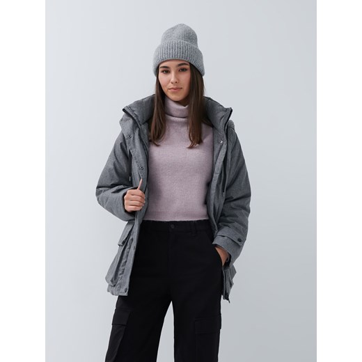 Kurtka z regulowanym kapturem - Jasny szary House S wyprzedaż House