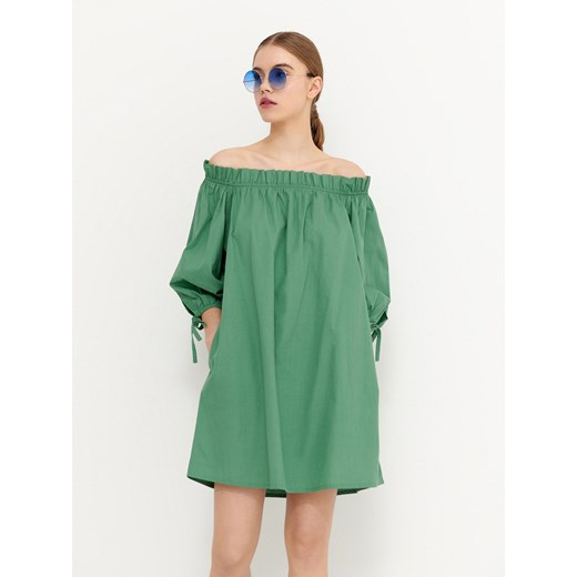 Sukienka hiszpanka z bawełny - Zielony House XS promocja House