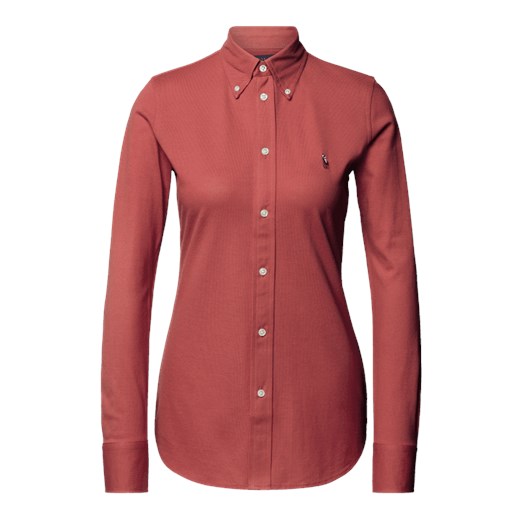 Koszula damska Polo Ralph Lauren sportowa czerwona z kołnierzykiem 
