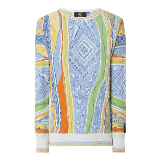 Carlo Colucci sweter męski w abstrakcyjne wzory 