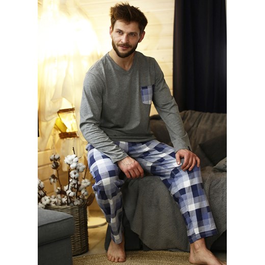 Szara piżama męska Key 