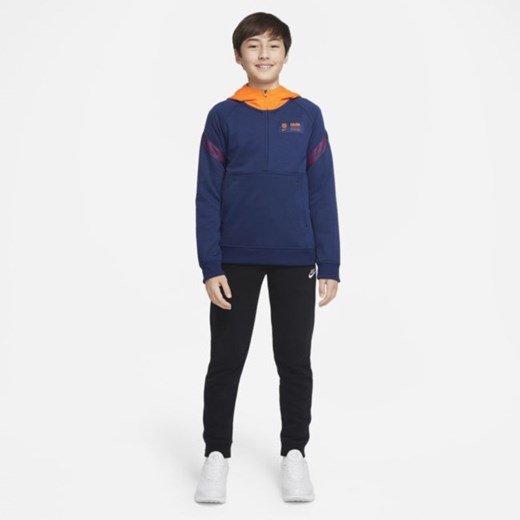 Bluza piłkarska z kapturem i zamkiem 1/2 dla dużych dzieci Nike Dri-FIT FC Nike XS Nike poland