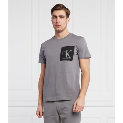 T-shirt męski Calvin Klein z krótkim rękawem z napisami 