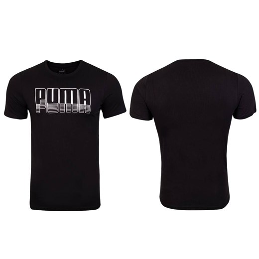 PUMA  KOSZULKA MĘSKA T-SHIRT PUMA BASIC TEE BLACK 587763 01 - Rozmiar: M Puma M okazja messimo