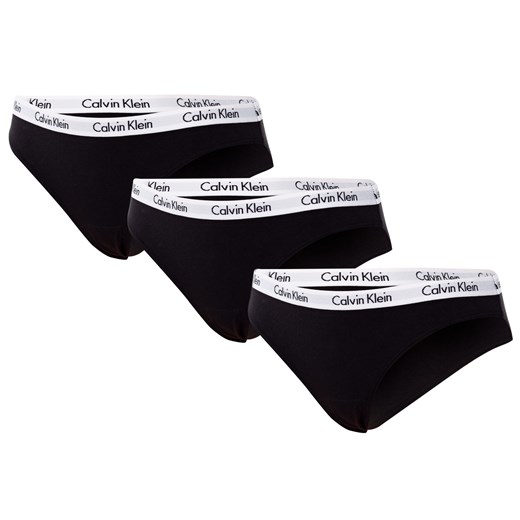 CALVIN  KLEIN MAJTKI DAMSKIE BIKINI 3 PARY BLACK QD3588E-001 - Rozmiar: XS Calvin Klein Underwear XS okazyjna cena messimo