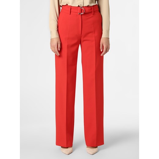 HUGO Spodnie Kobiety Sztuczne włókno czerwony jednolity ze sklepu vangraaf w kategorii Spodnie damskie - zdjęcie 129059784