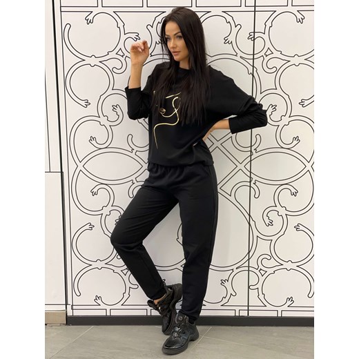Czarny Dresowy Komplet 7064-21-A Modnakiecka.pl 42 ModnaKiecka.pl