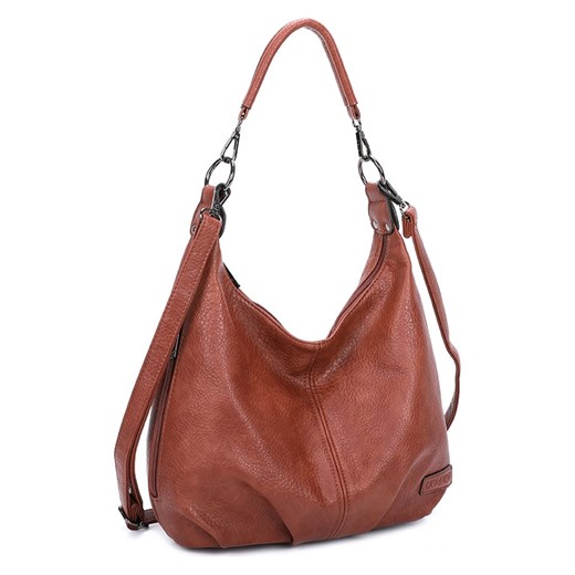 Shopper bag Casa Di Nova brązowa skórzana
