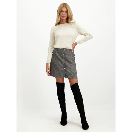 Szara spódnica z dodatkiem wełny Lavard Woman 85852 42 Eye For Fashion