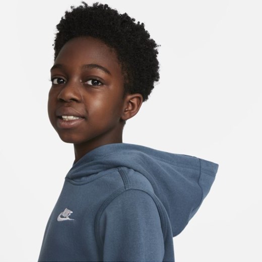 Bluza z kapturem dla dużych dzieci Nike Sportswear Club - Niebieski Nike XL Nike poland wyprzedaż